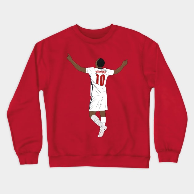 Raheem Sterling England Goal Celebration Crewneck Sweatshirt by Hevding